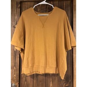 Athleta Short Sleeve Crop Sweatshirt Large